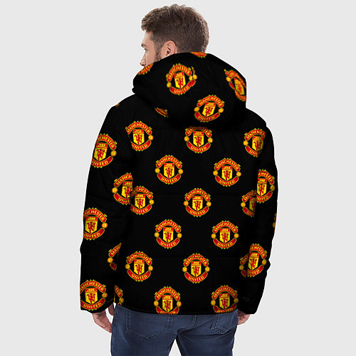 Мужская зимняя куртка Manchester United Pattern / 3D-Красный – фото 4