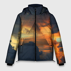 Куртка зимняя мужская 30 seconds to mars, цвет: 3D-светло-серый