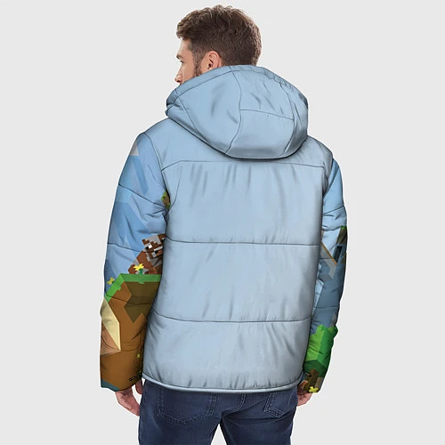 Мужская зимняя куртка Minecraft World / 3D-Черный – фото 4