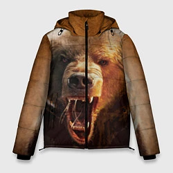 Куртка зимняя мужская Рык медведя, цвет: 3D-черный