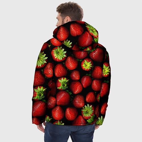 Мужская зимняя куртка Клубничка / 3D-Красный – фото 4