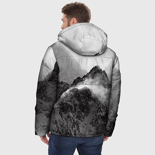Мужская зимняя куртка Горы / 3D-Черный – фото 4