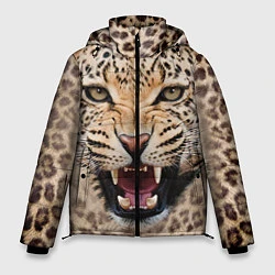 Куртка зимняя мужская Взгляд леопарда, цвет: 3D-черный
