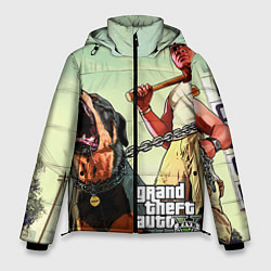 Куртка зимняя мужская GTA 5: Franklin Clinton, цвет: 3D-красный