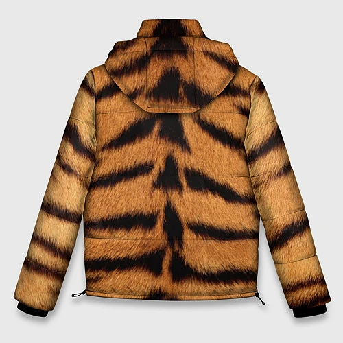 Мужская зимняя куртка Взгляд тигра / 3D-Красный – фото 2