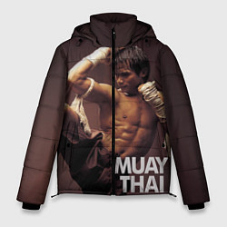 Куртка зимняя мужская Муай тай боец, цвет: 3D-черный