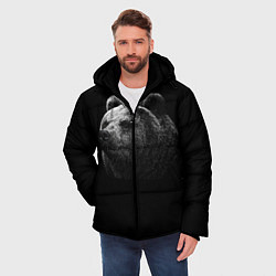 Куртка зимняя мужская Взгляд мишки, цвет: 3D-черный — фото 2