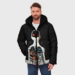 Куртка зимняя мужская Three Days Grace: Skeleton, цвет: 3D-черный — фото 2