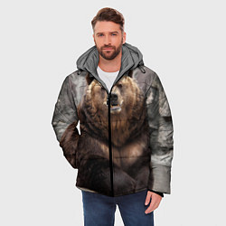 Куртка зимняя мужская Русский медведь, цвет: 3D-красный — фото 2