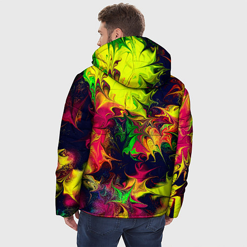 Мужская зимняя куртка Кислотный взрыв / 3D-Черный – фото 4