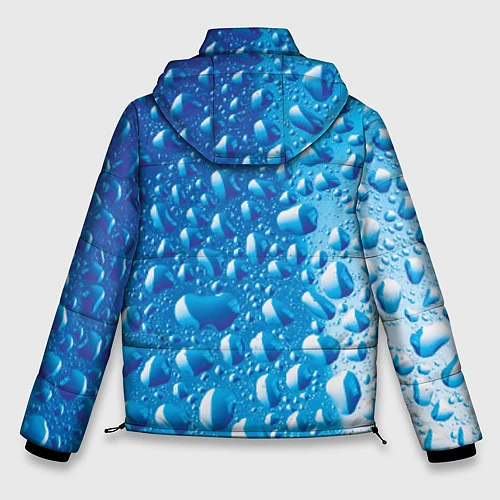 Мужская зимняя куртка Капли воды / 3D-Красный – фото 2