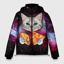 Куртка зимняя мужская Кот с едой, цвет: 3D-черный