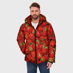 Куртка зимняя мужская Клубнички, цвет: 3D-черный — фото 2