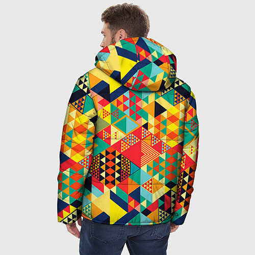 Мужская зимняя куртка Геометрия / 3D-Черный – фото 4
