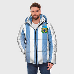 Куртка зимняя мужская Сборная Аргентины: ЧМ-2018, цвет: 3D-черный — фото 2