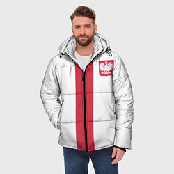 Куртка зимняя мужская Сборная Польши по футболу, цвет: 3D-красный — фото 2