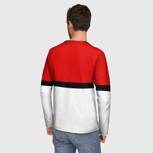 Мужской лонгслив Покеболл 3 / 3D-принт – фото 4