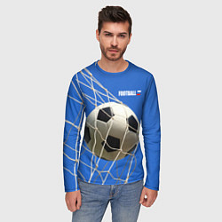 Лонгслив мужской Футбол - гол, цвет: 3D-принт — фото 2