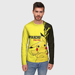Лонгслив мужской Pikachu Pika Pika, цвет: 3D-принт — фото 2