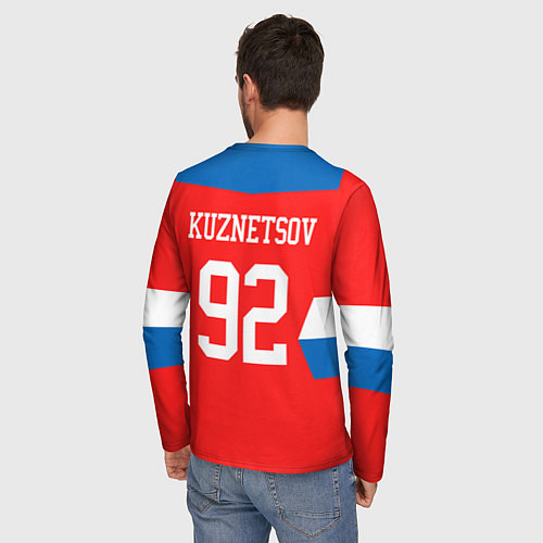 Мужской лонгслив Сборная РФ: #92 KUZNETSOV / 3D-принт – фото 4