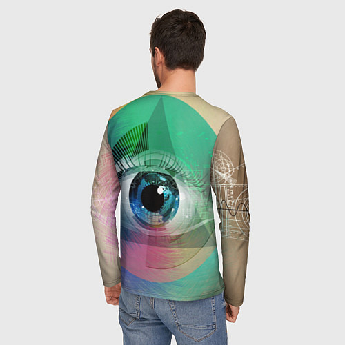 Мужской лонгслив Глаз / 3D-принт – фото 4