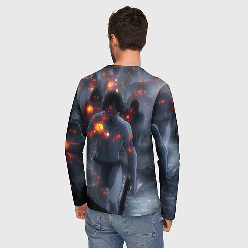 Мужской лонгслив Темные силы / 3D-принт – фото 4