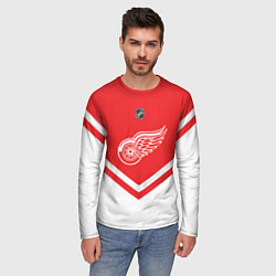 Лонгслив мужской NHL: Detroit Red Wings, цвет: 3D-принт — фото 2