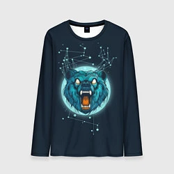 Лонгслив мужской Космический медведь, цвет: 3D-принт