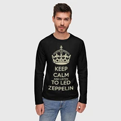 Лонгслив мужской Keep Calm & Led Zeppelin, цвет: 3D-принт — фото 2