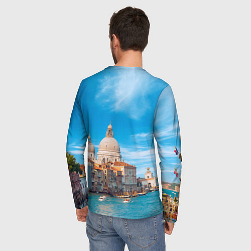 Мужской лонгслив Венеция - архитектура / 3D-принт – фото 4