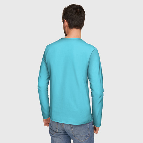 Мужской лонгслив Кот с цветком / 3D-принт – фото 4