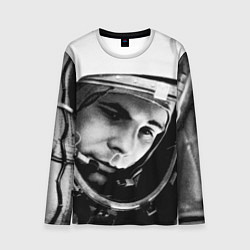 Лонгслив мужской Гагарин космонавт, цвет: 3D-принт