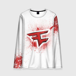 Лонгслив мужской FaZe Clan: White collection, цвет: 3D-принт