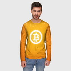 Лонгслив мужской Bitcoin Orange, цвет: 3D-принт — фото 2