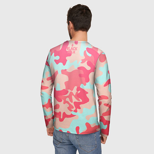 Мужской лонгслив Black Milk: pink / 3D-принт – фото 4