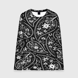 Мужской лонгслив Black cucumber pattern