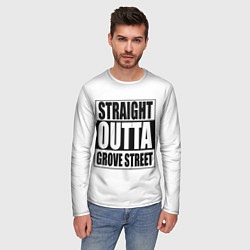 Лонгслив мужской Straight Outta Grove Street, цвет: 3D-принт — фото 2
