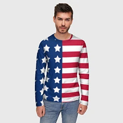 Лонгслив мужской USA Flag, цвет: 3D-принт — фото 2
