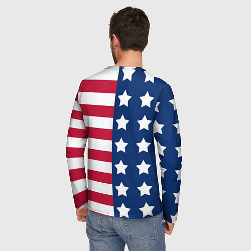Мужской лонгслив USA Flag / 3D-принт – фото 4