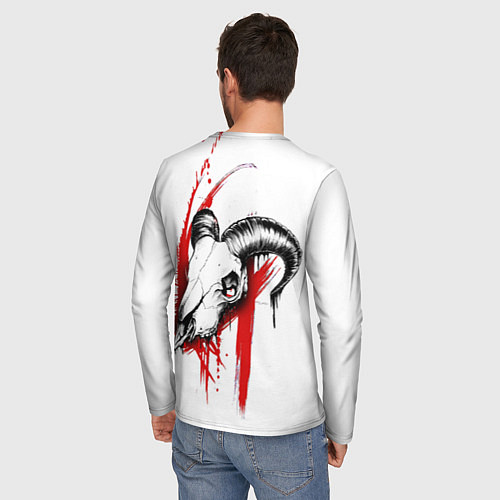 Мужской лонгслив Skull Trash Polka / 3D-принт – фото 4