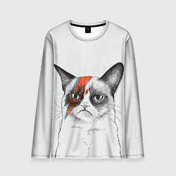 Мужской лонгслив David Bowie: Grumpy cat