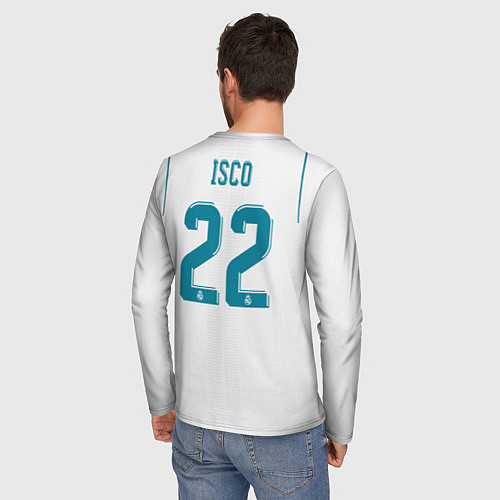 Мужской лонгслив Real Madrid FC: Isco Home 17/18 / 3D-принт – фото 4