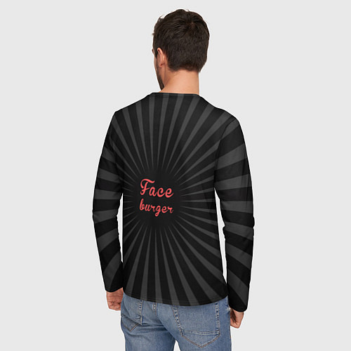 Мужской лонгслив Face: Burger / 3D-принт – фото 4