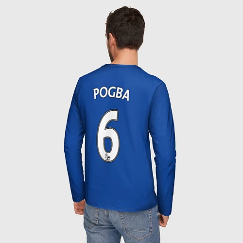 Мужской лонгслив FC MU: Pogba Away 17/18 / 3D-принт – фото 4