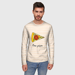 Лонгслив мужской One Love - One pizza, цвет: 3D-принт — фото 2