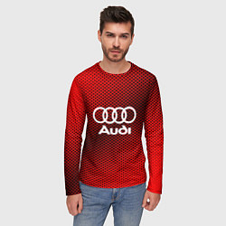 Лонгслив мужской Audi: Red Carbon, цвет: 3D-принт — фото 2