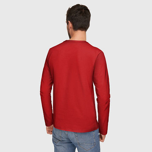 Мужской лонгслив Красная машина / 3D-принт – фото 4