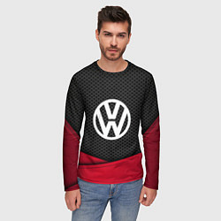 Лонгслив мужской Volkswagen: Grey Carbon, цвет: 3D-принт — фото 2