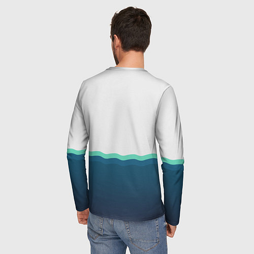 Мужской лонгслив Business Shark / 3D-принт – фото 4