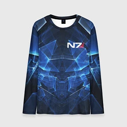 Лонгслив мужской Mass Effect: Blue Armor N7, цвет: 3D-принт